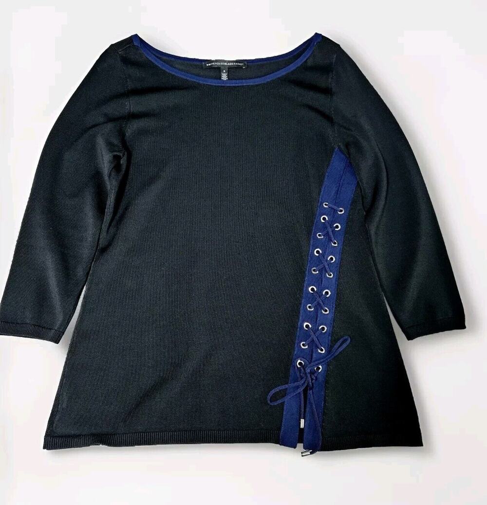 White House Black Market Womens Blouse Multicolor Size Small Rayon Blend Stretch